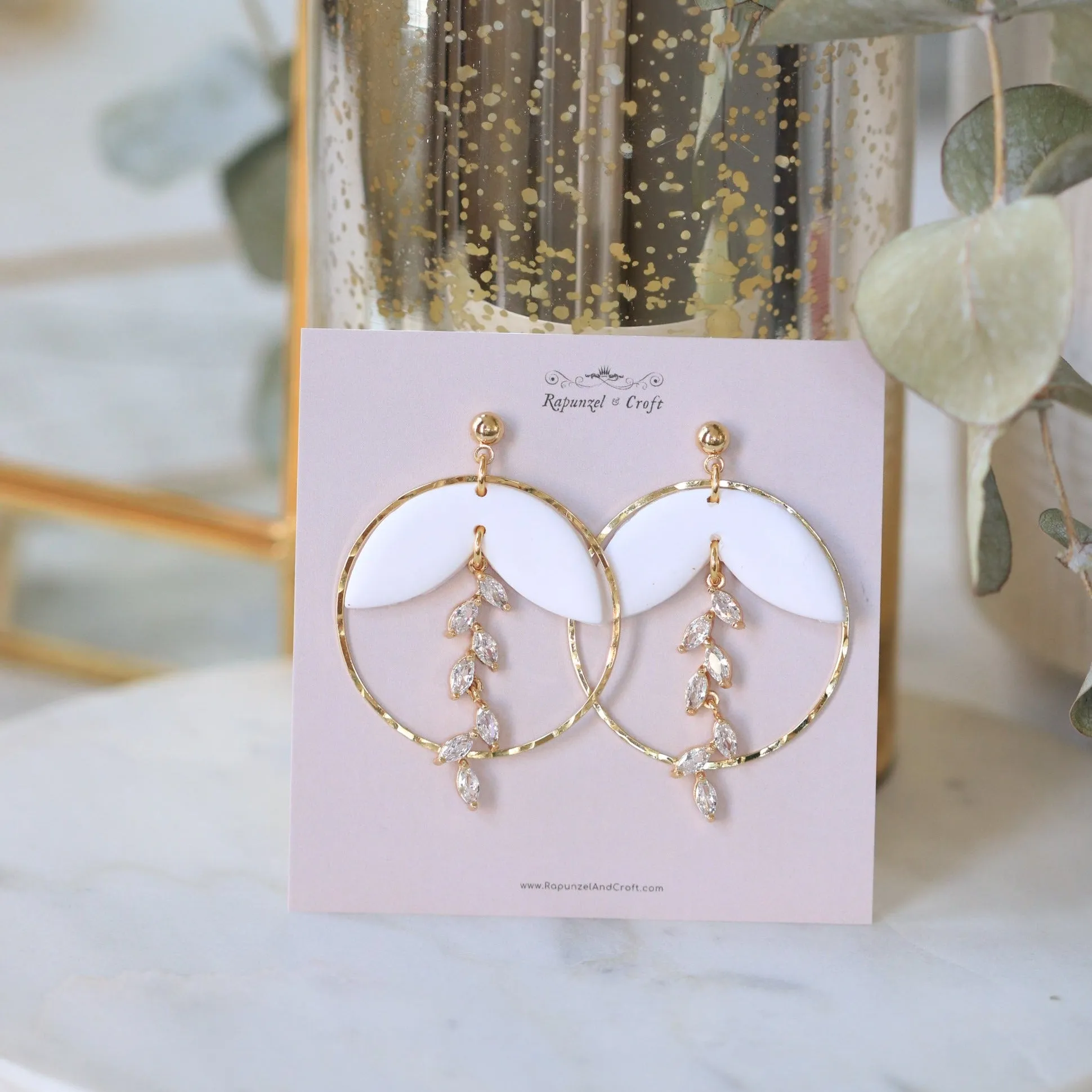 EVELINE CRYSTAL drop earrings