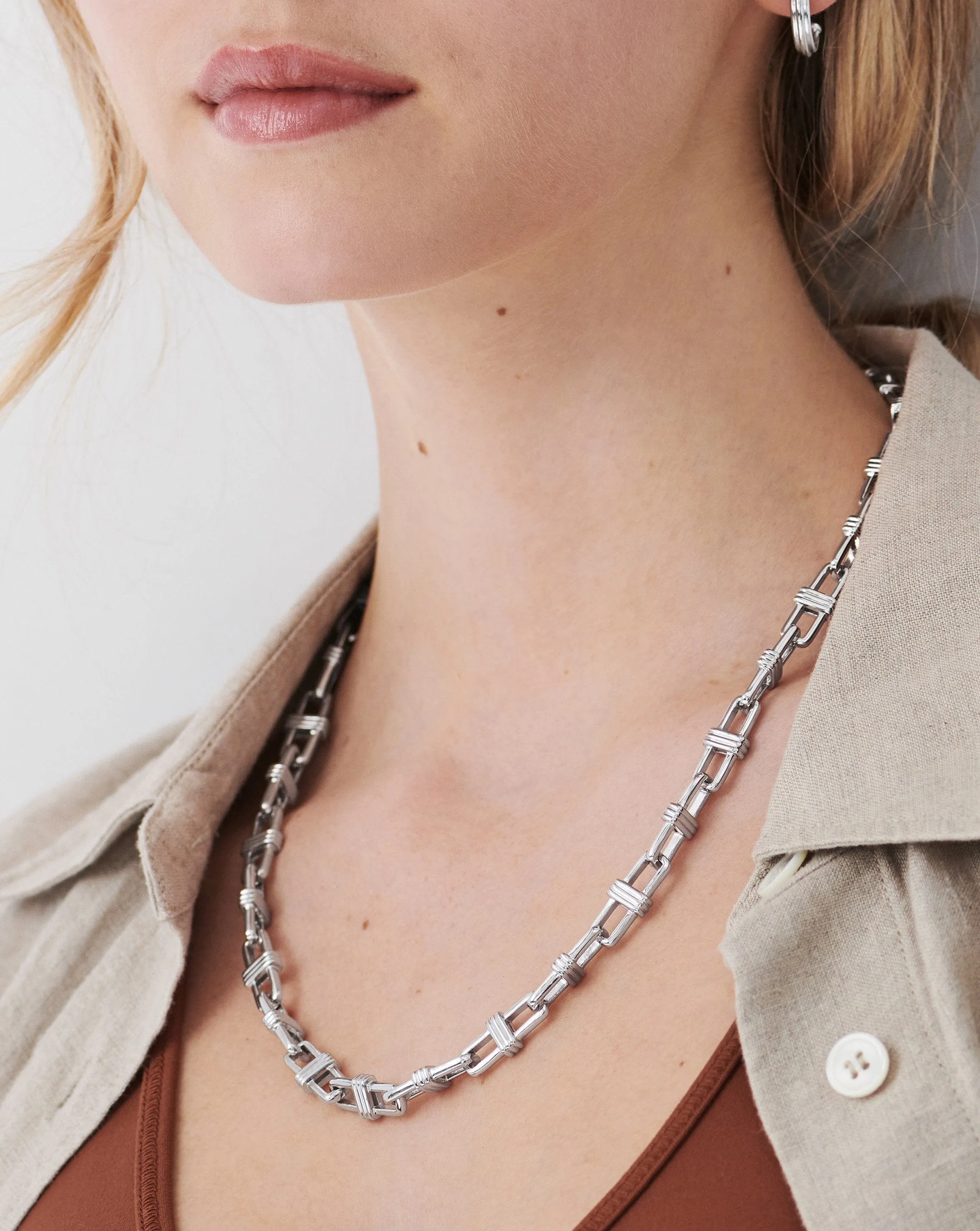 Fused Chunky Ridge Chain Necklace