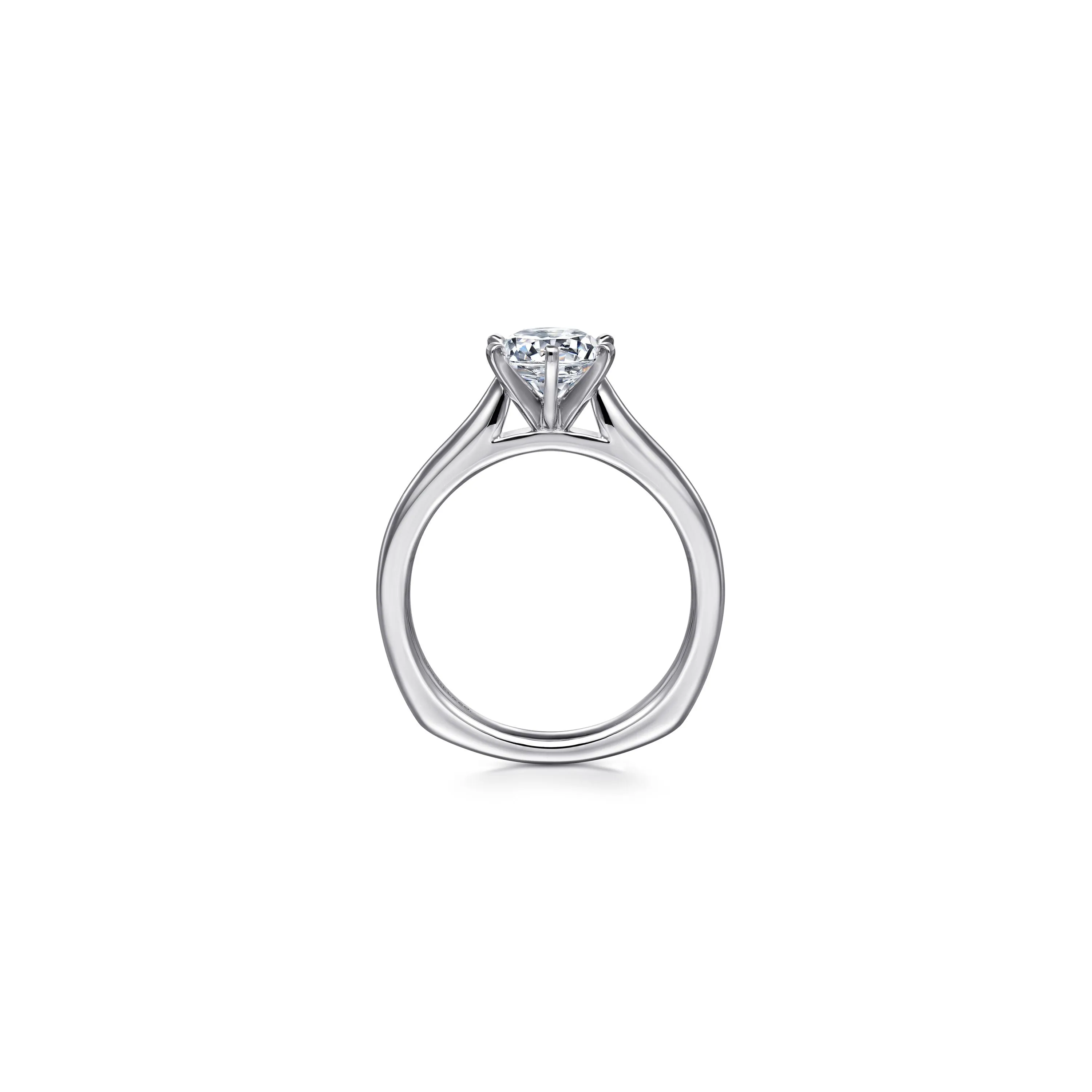 Gabriel "Allie" 14K Round Diamond Engagement Ring