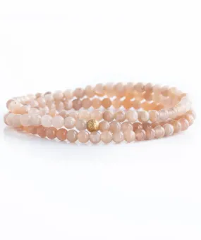 Gemstone Stacking Bracelet, 4mm Wrap - Sunstone