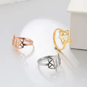 Geometric Fox Ring & Necklace