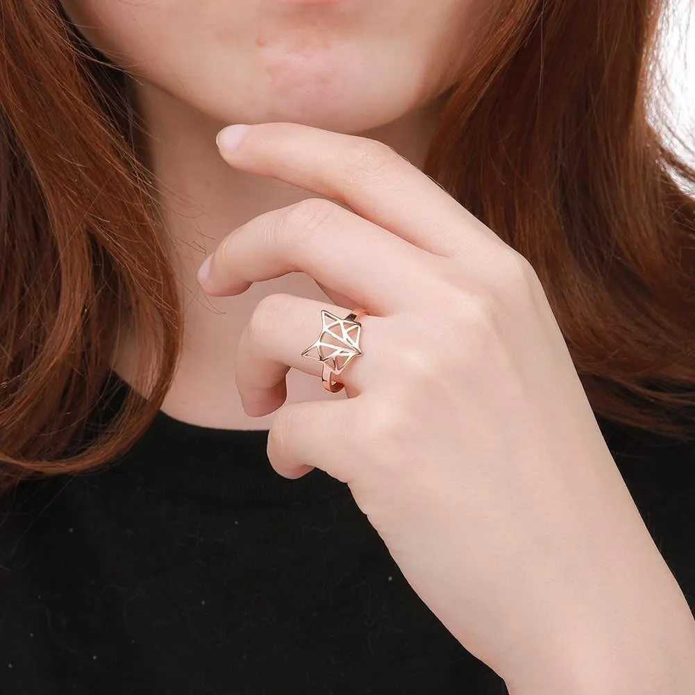 Geometric Fox Ring & Necklace