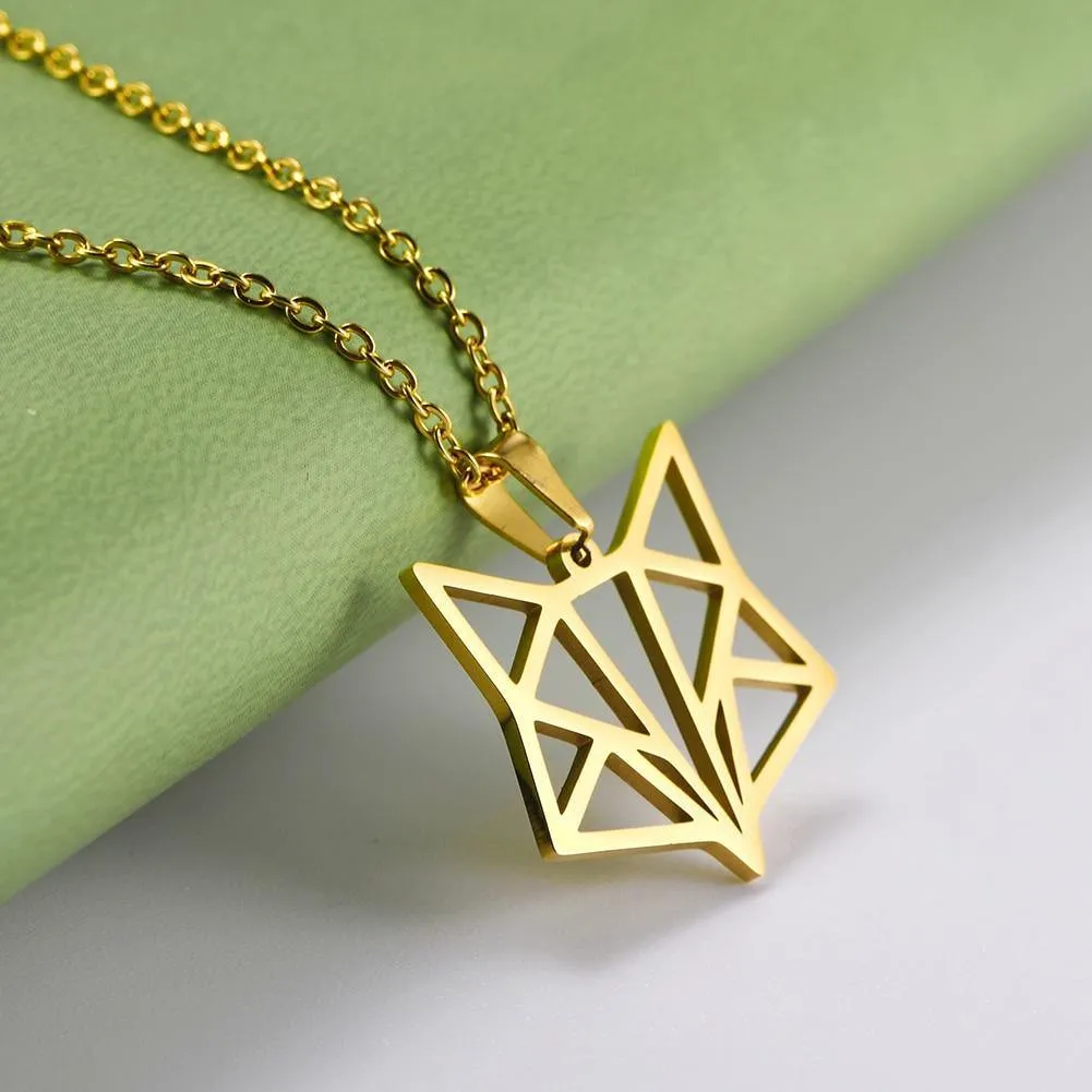 Geometric Fox Ring & Necklace