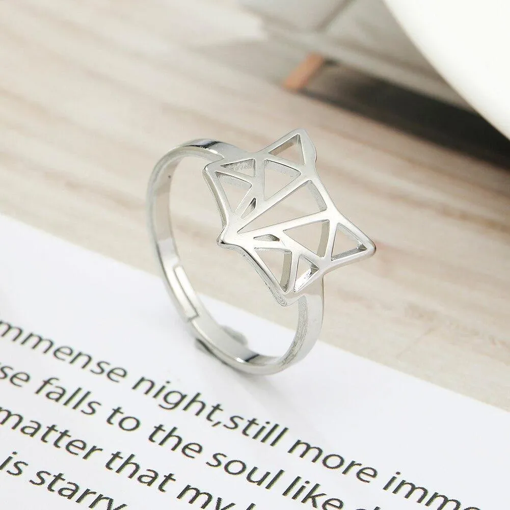 Geometric Fox Ring & Necklace