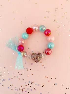 Glitter Heart Bracelet