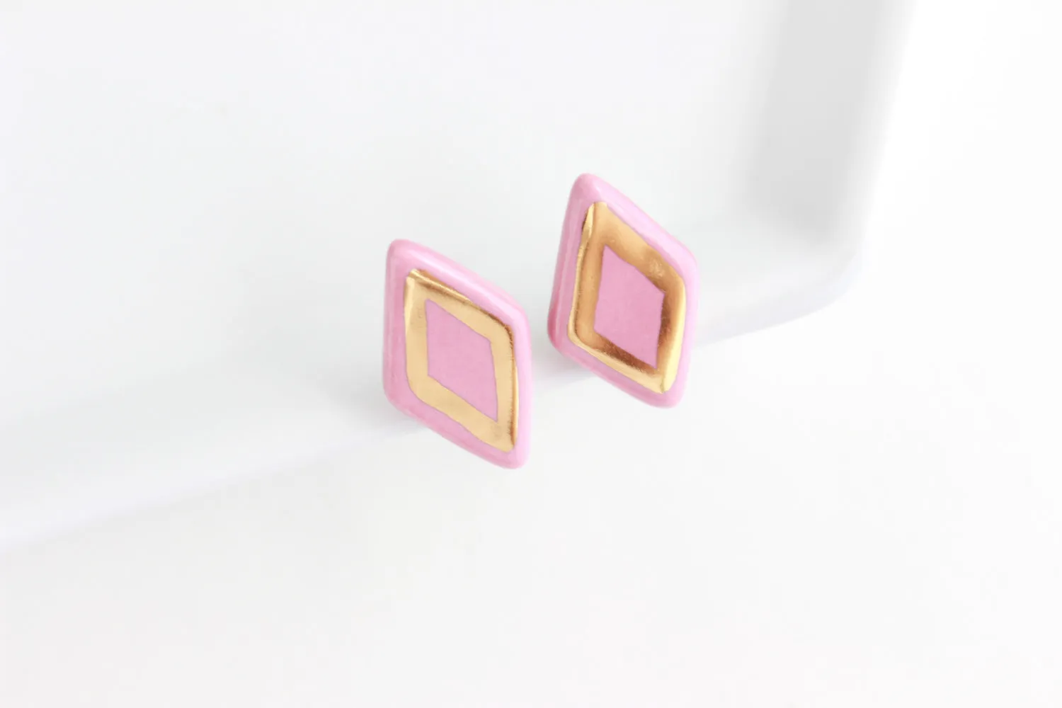 Gold Diamond Stud Earrings