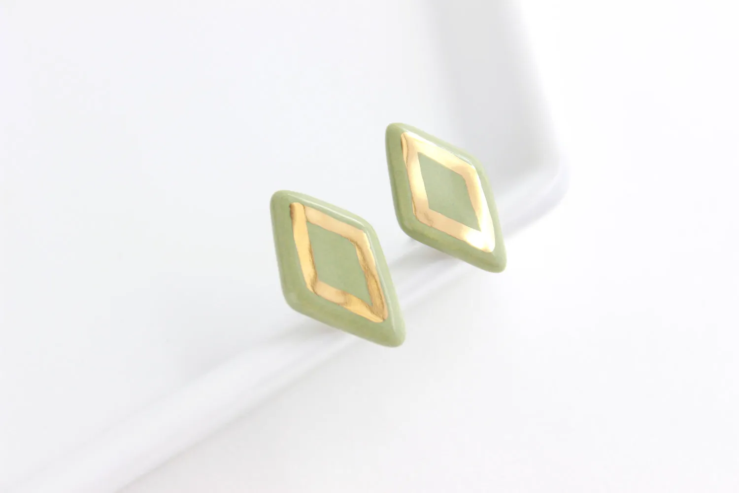 Gold Diamond Stud Earrings