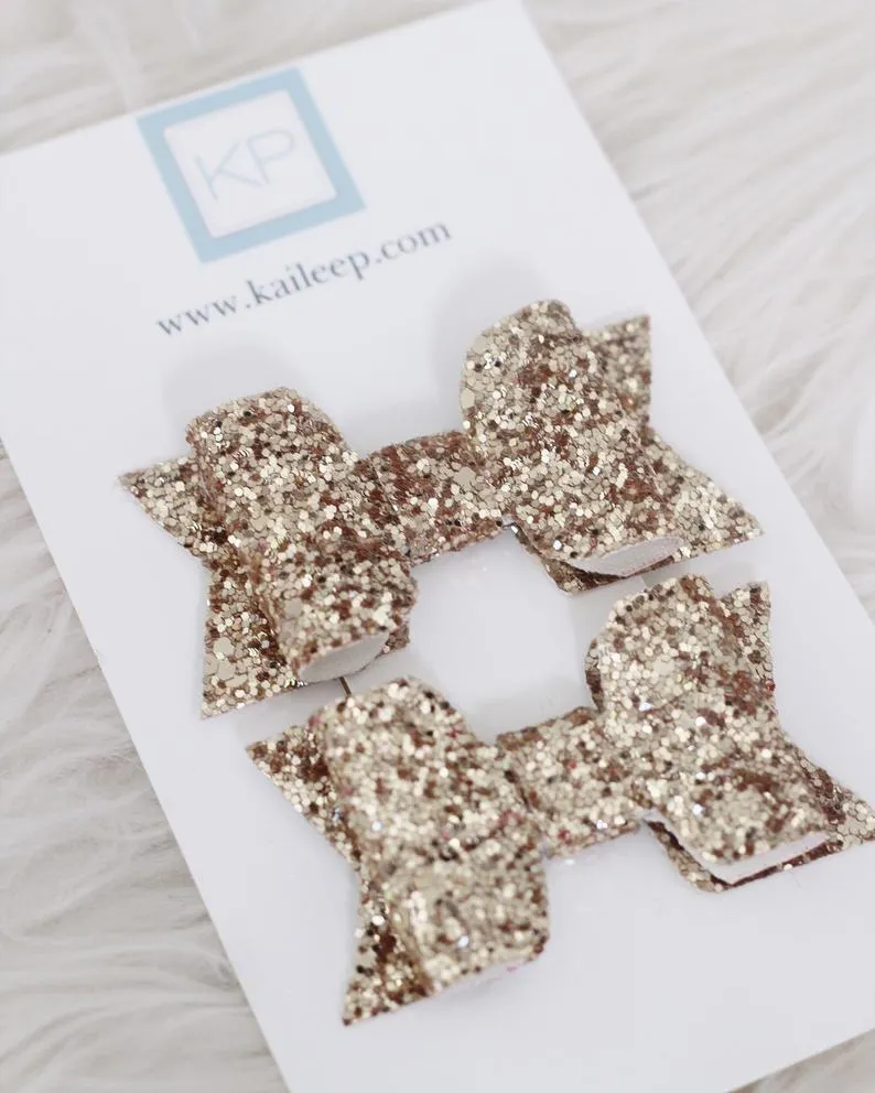 Gold Rock Glitter Hair Clip or Shoe Clip