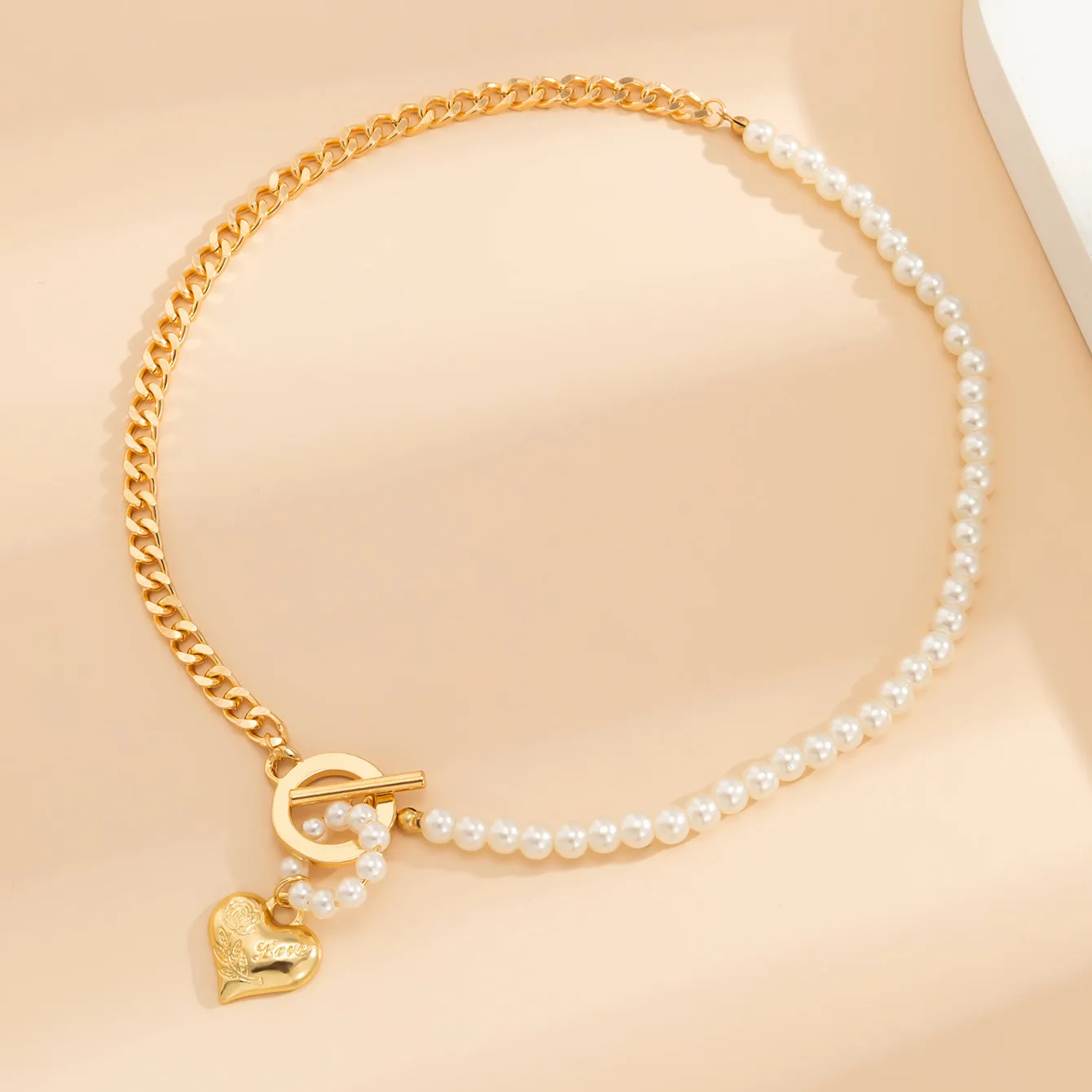 Gorgeous Handmade Faux Pearl Heart Charm Necklace - Perfect for Every Occasion!