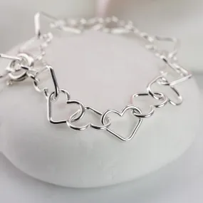 Heart Chain Link Bracelet