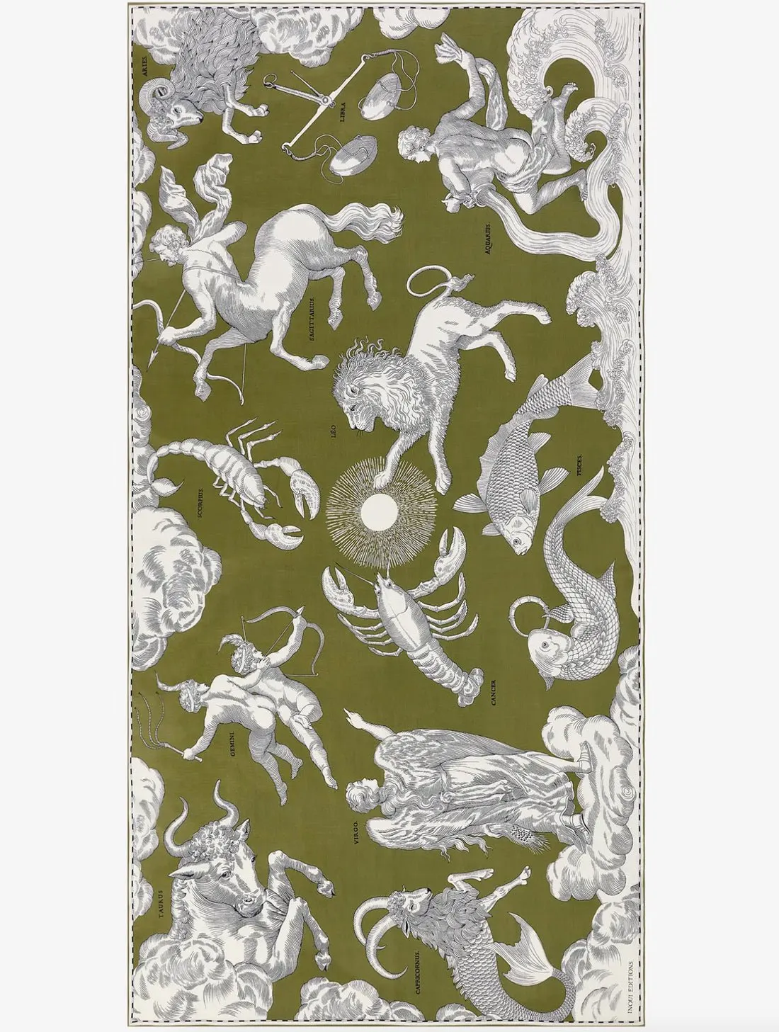 INOUI EDITIONS - 100 Astrologie Scarf in Khaki