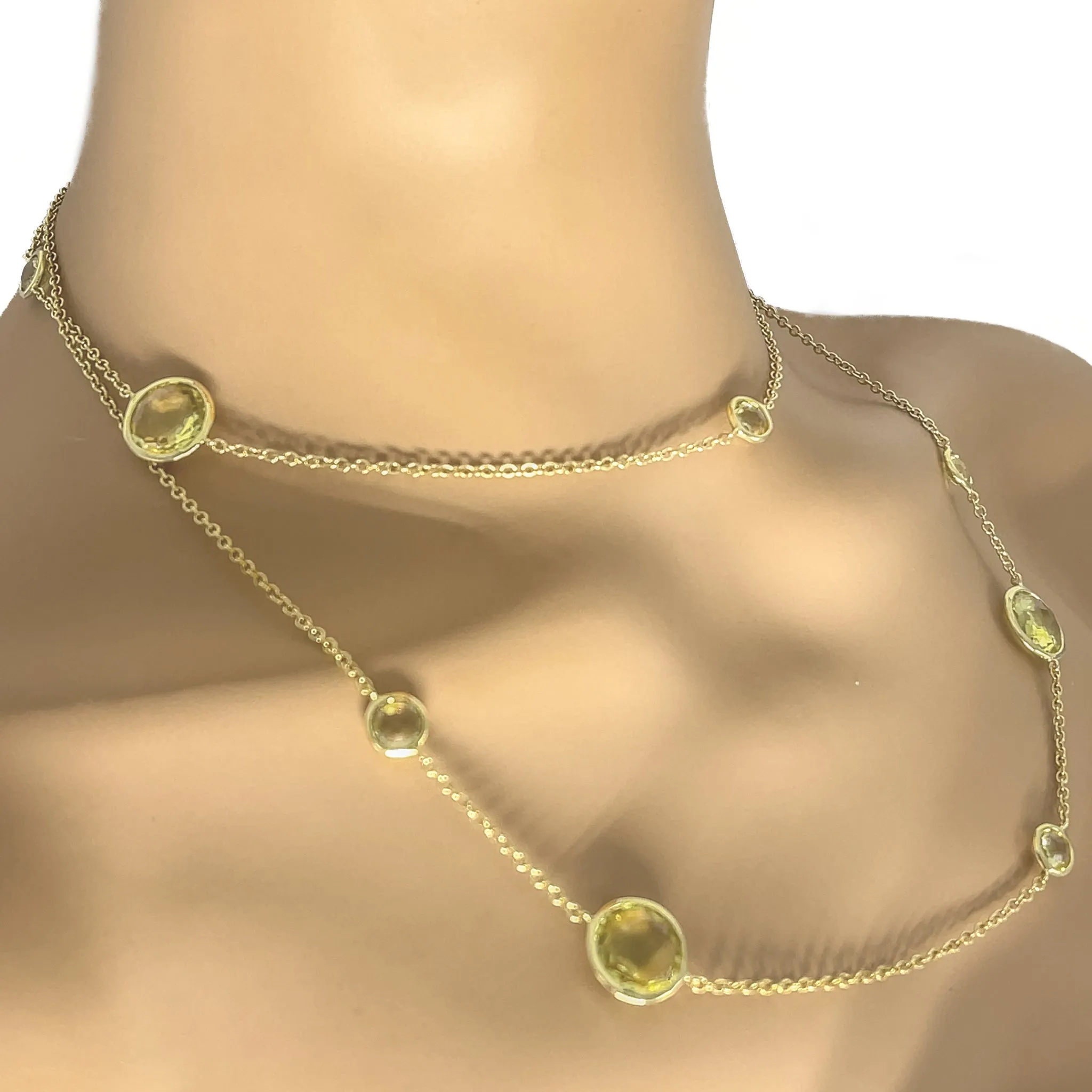 Ippolita Lollitini Rock Candy Golden Citrine Long Necklace in 18k Yellow Gold