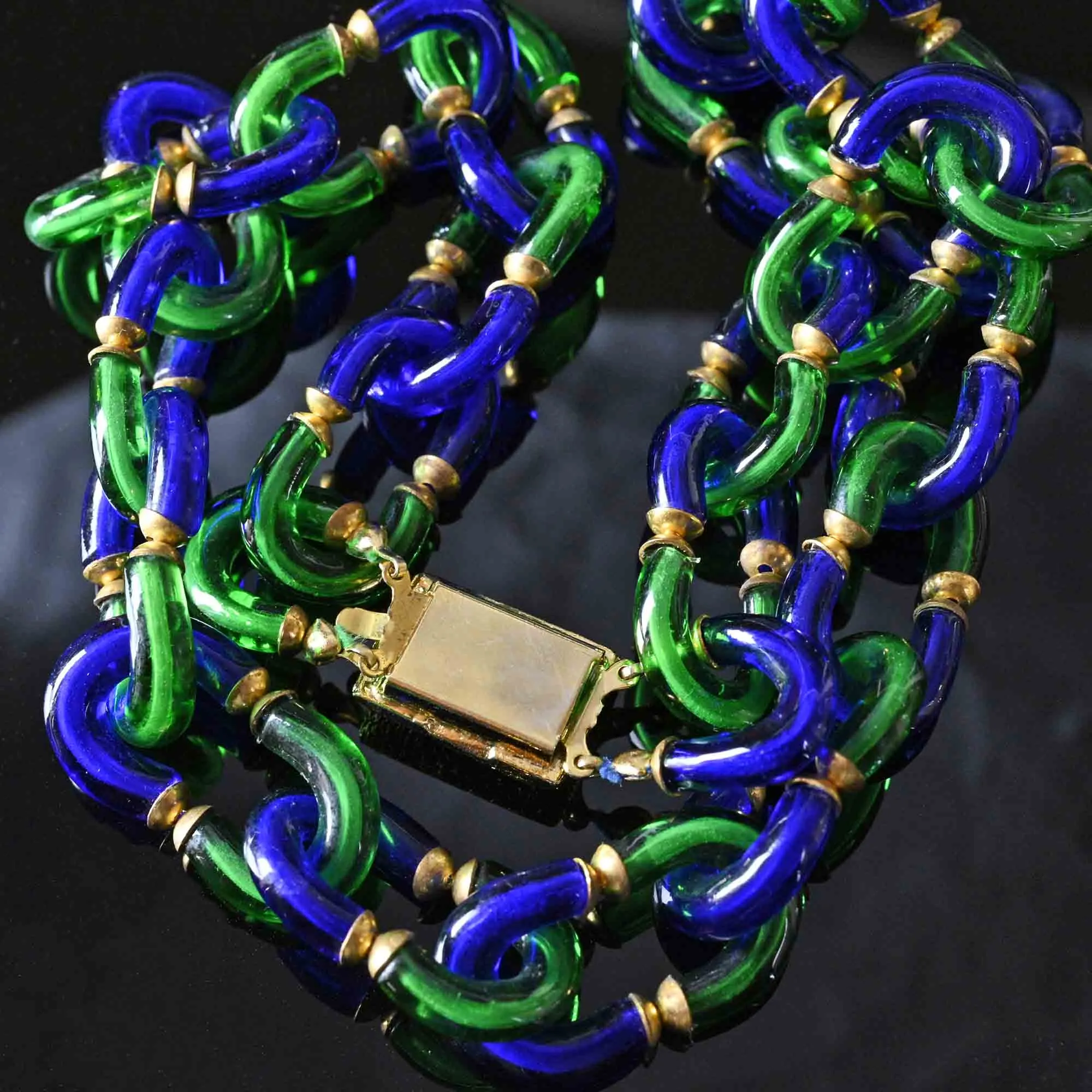 Italian Murano Glass Seguso Chanel Necklace