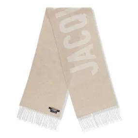 Jacquemus L'echarpe Fringe Logo Multi-Beige Scarf