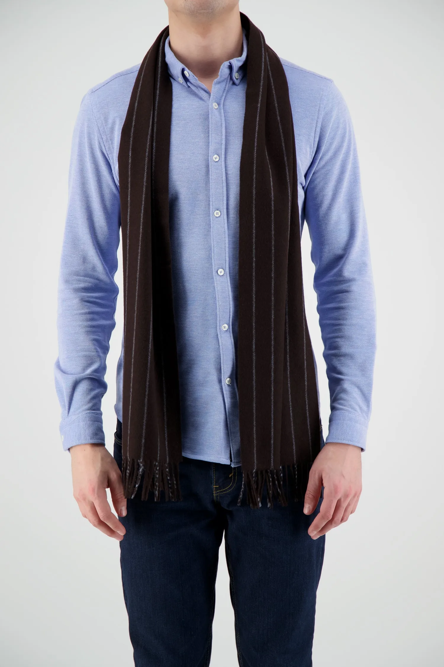 Joshua Ellis Dark Brown Scarf