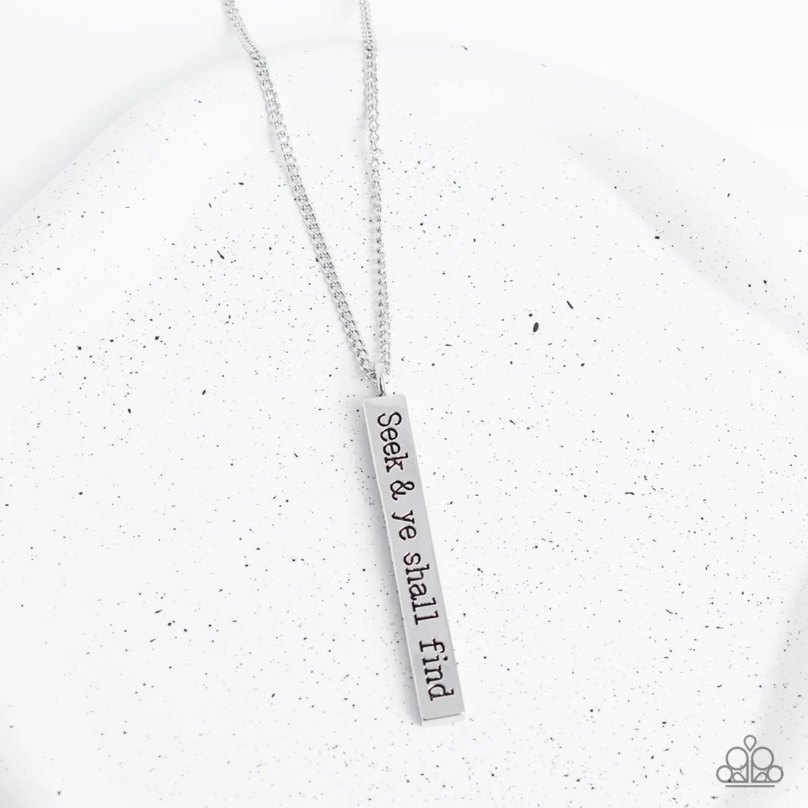 Matt 7:7 - Silver Paparazzi Necklace