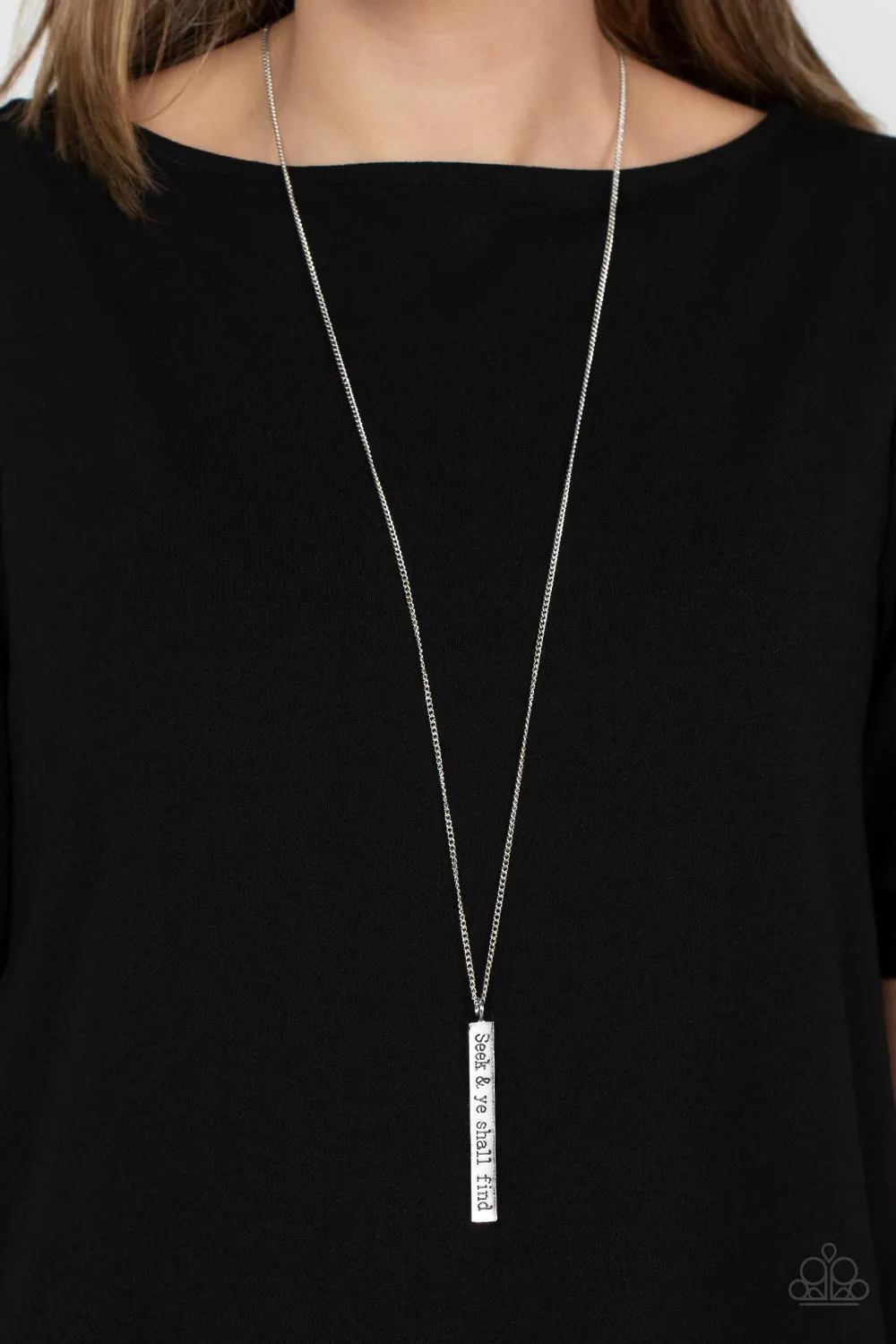 Matt 7:7 - Silver Paparazzi Necklace