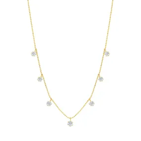 Medium Floating Diamond Necklace