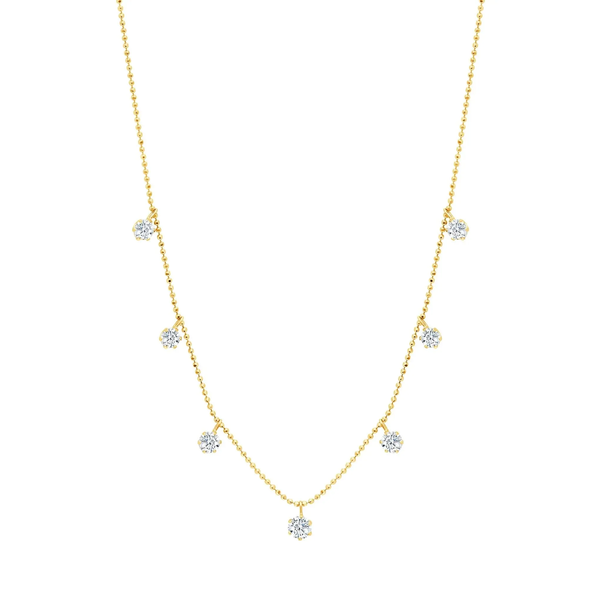 Medium Floating Diamond Necklace