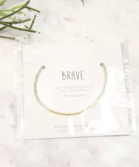 Minimalist Bracelet, Brave - Eucalyptus/Gold