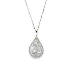 Monarch Star Diamond Pendant Necklace in 18K White Gold