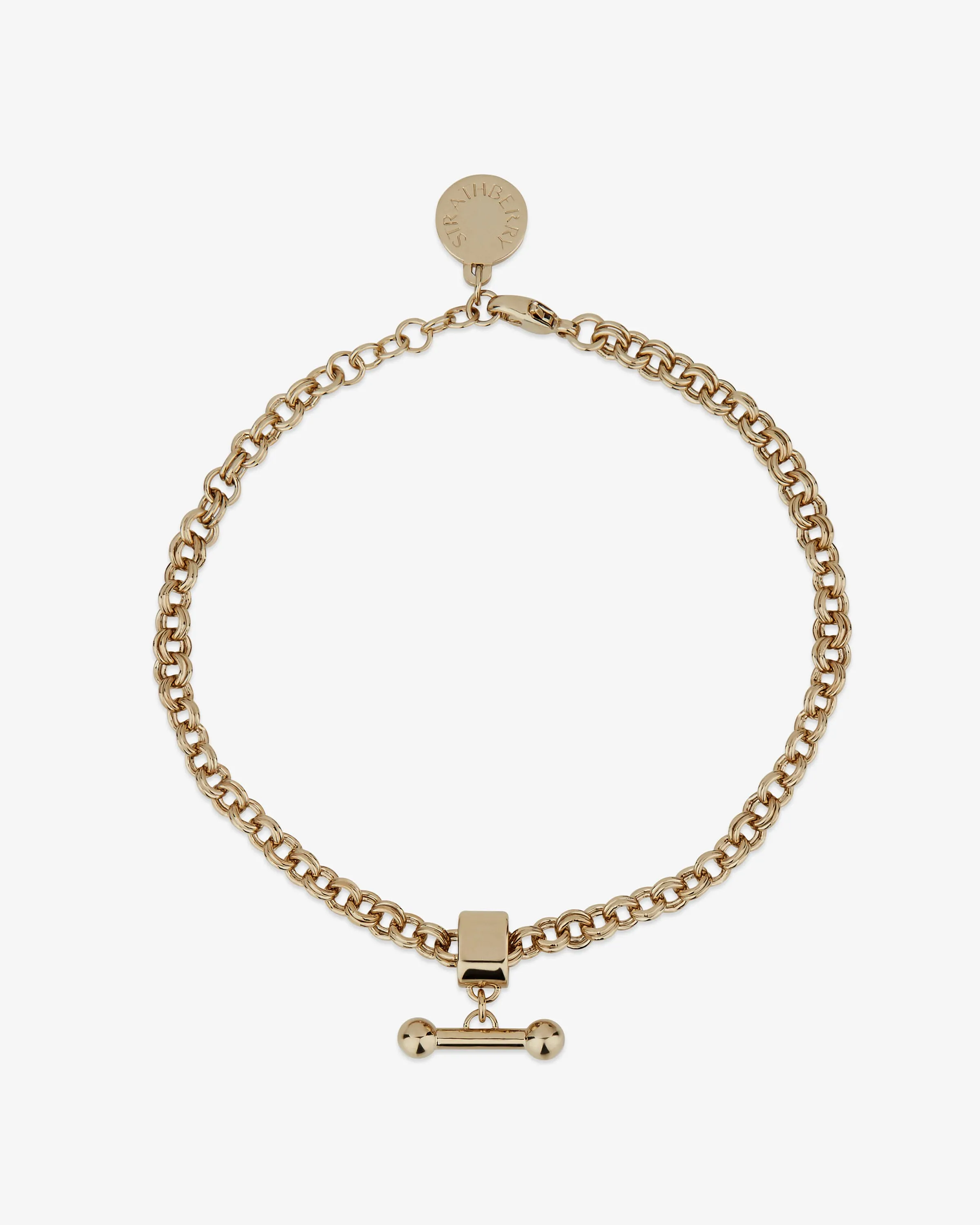 Mosaic Chain Bracelet - 22 Carat Gold Gilded