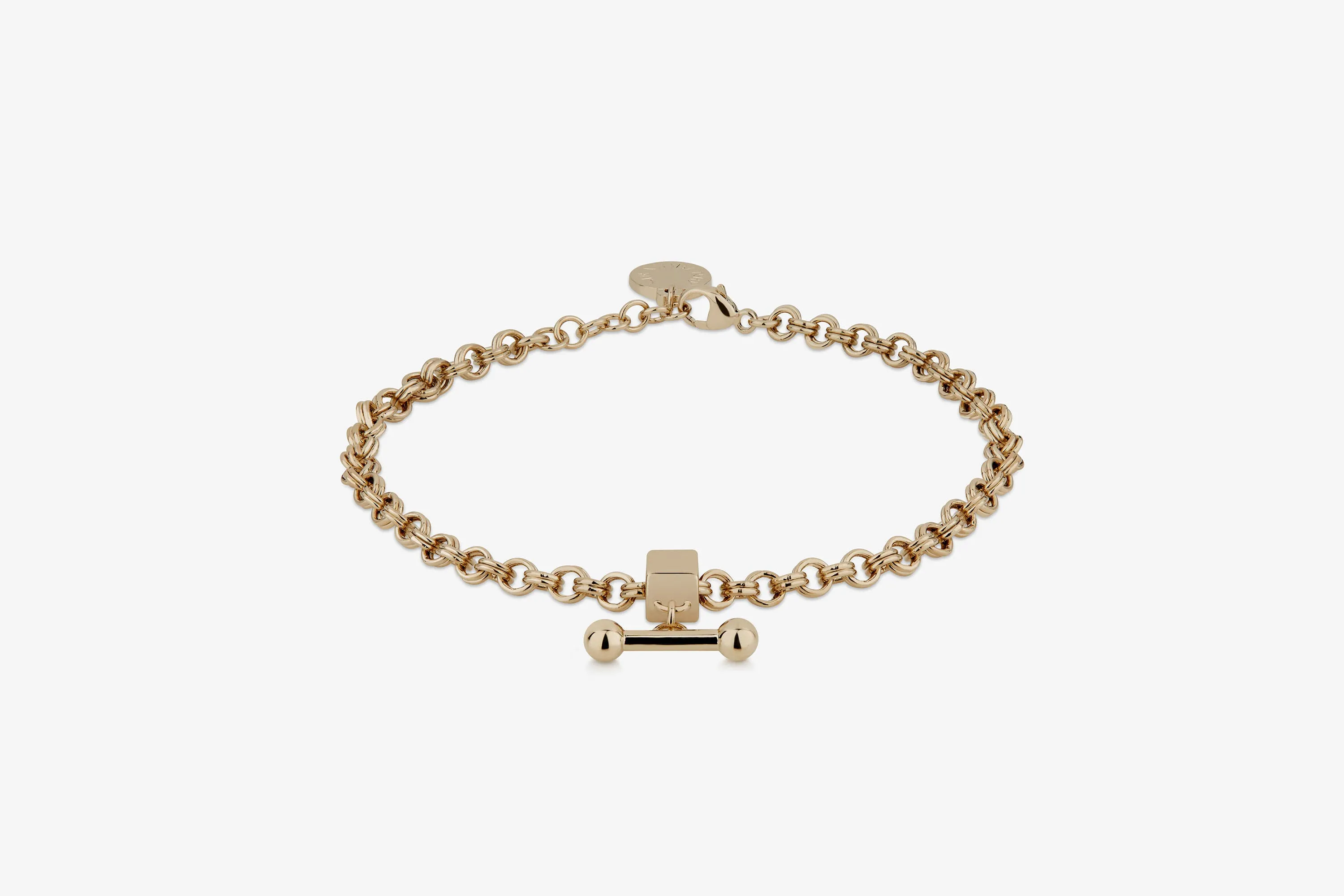 Mosaic Chain Bracelet - 22 Carat Gold Gilded