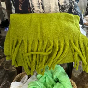 Narrow fringed scarf