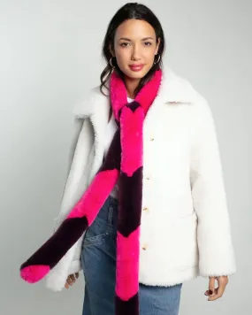 Nooki Faux Fur Ziggy Scarf - Pink Mix