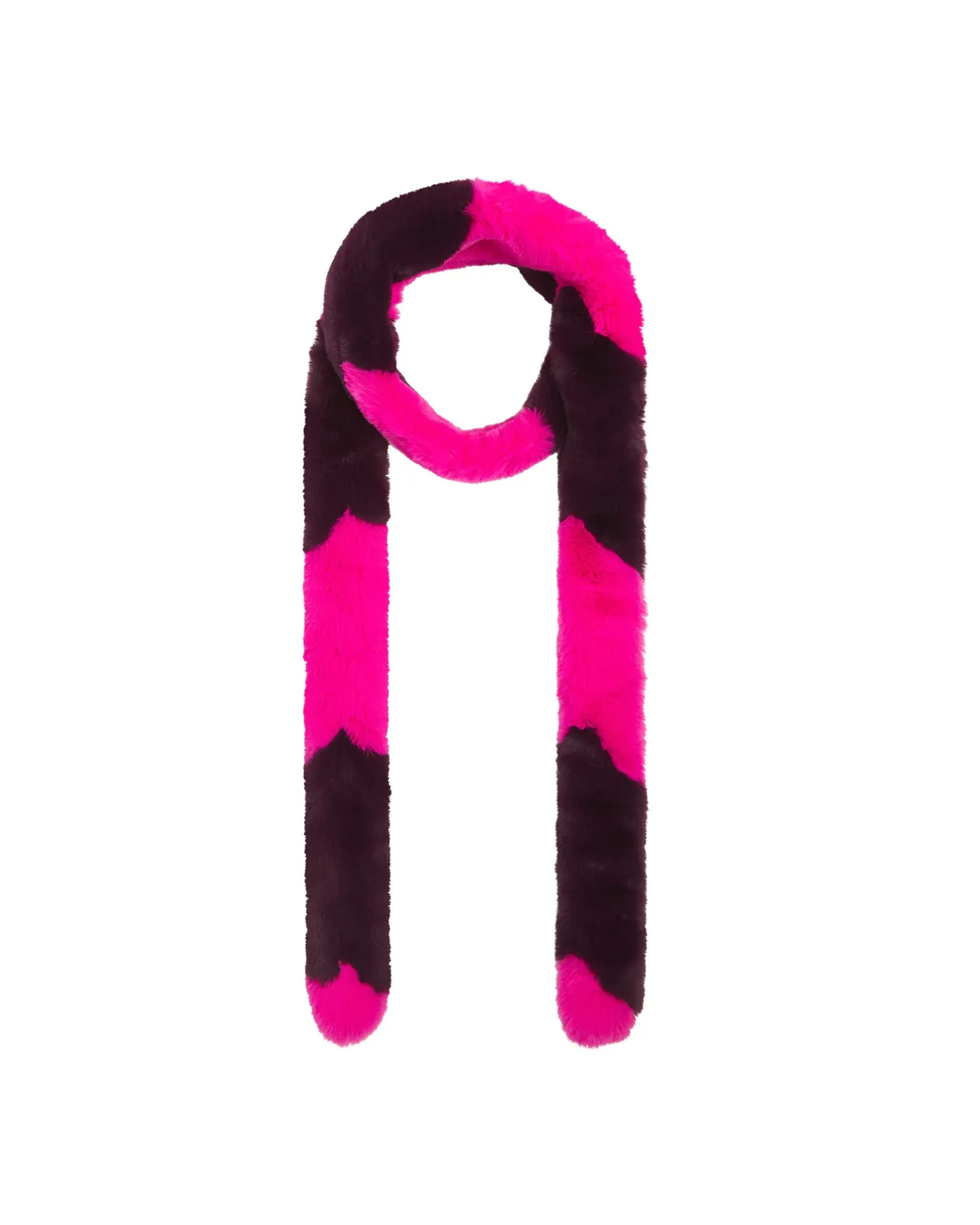 Nooki Faux Fur Ziggy Scarf - Pink Mix