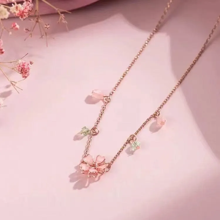 Pink Flower Necklace MK18644