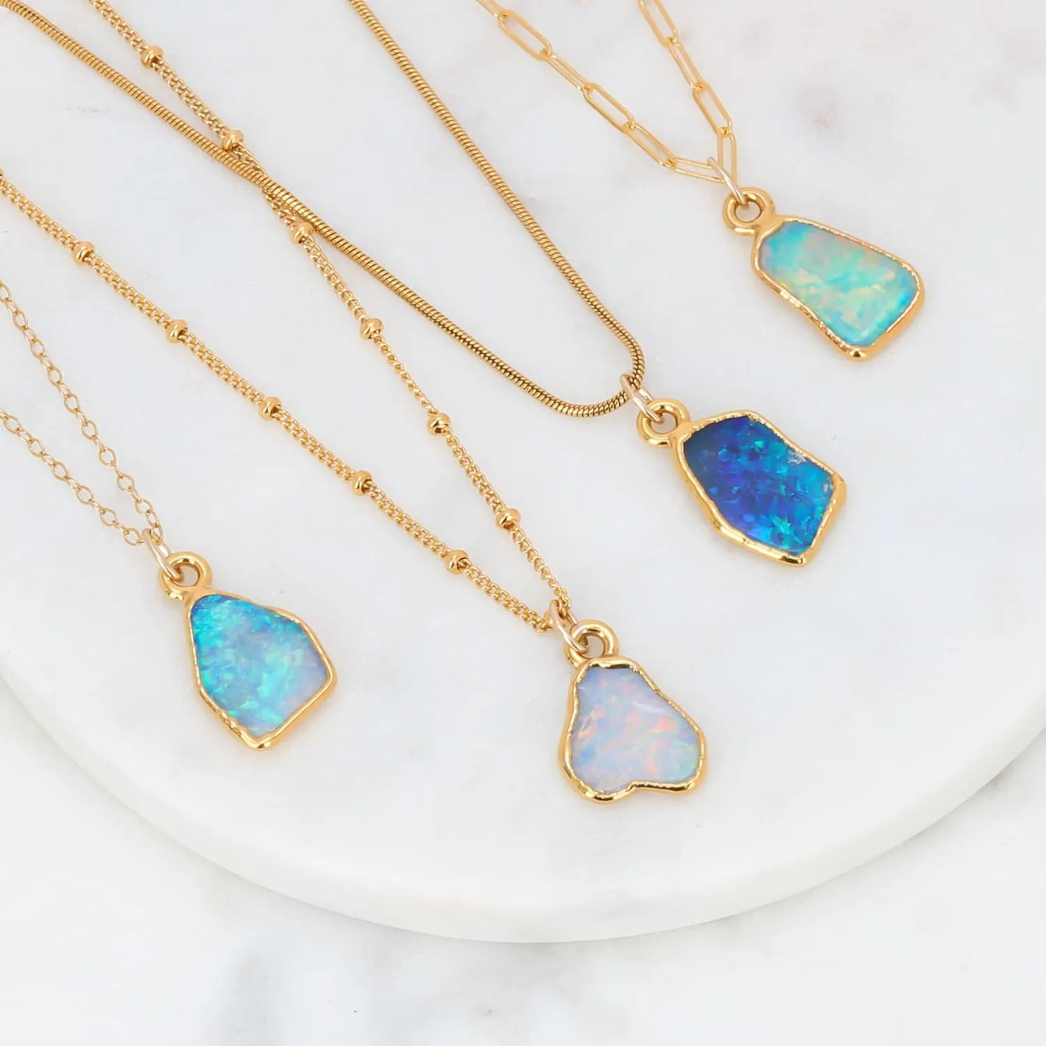 Raw Australian Opal Necklace