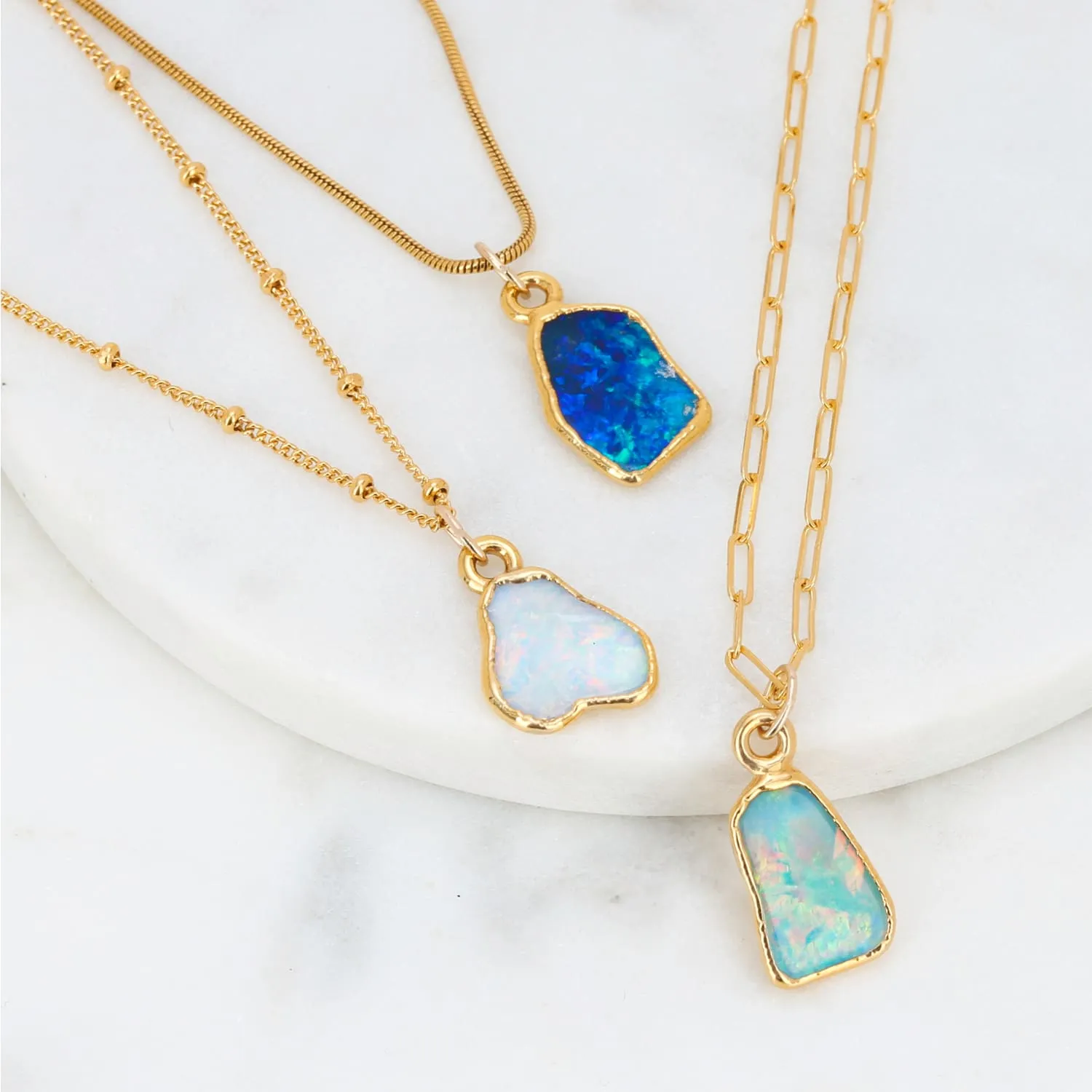 Raw Australian Opal Necklace