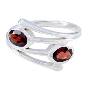 Riyo Appealing Gemstones Garnet Sterling Silver Rings Fine Item