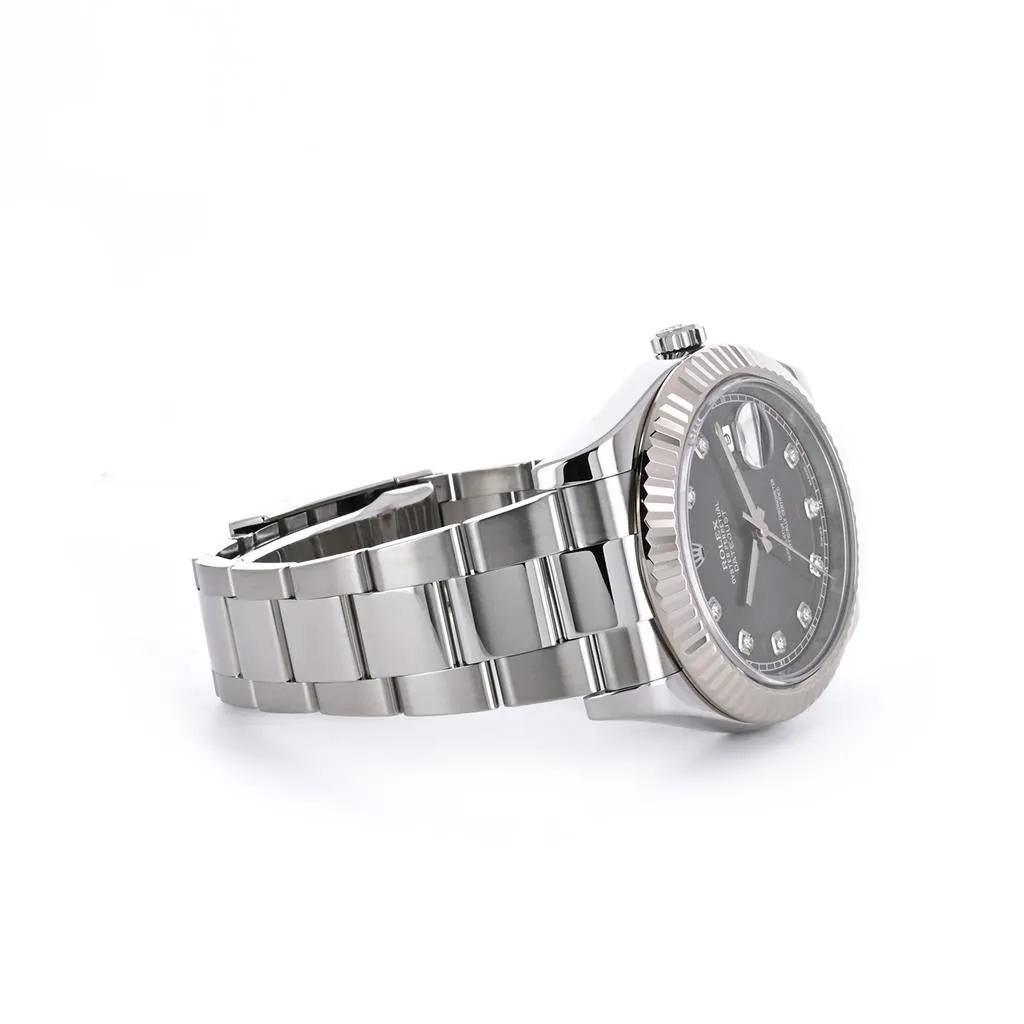 Rolex | 41mm Datejust II, Stainless Steel, Diamond Index, Fluted Bezel, Oyster - 116334