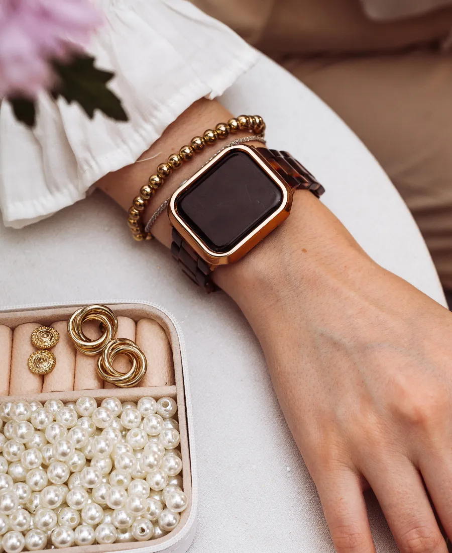 Rose Gold Watch Cover Case