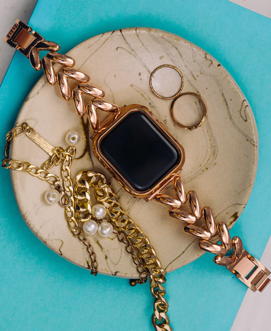 Rose Gold Watch Cover Case