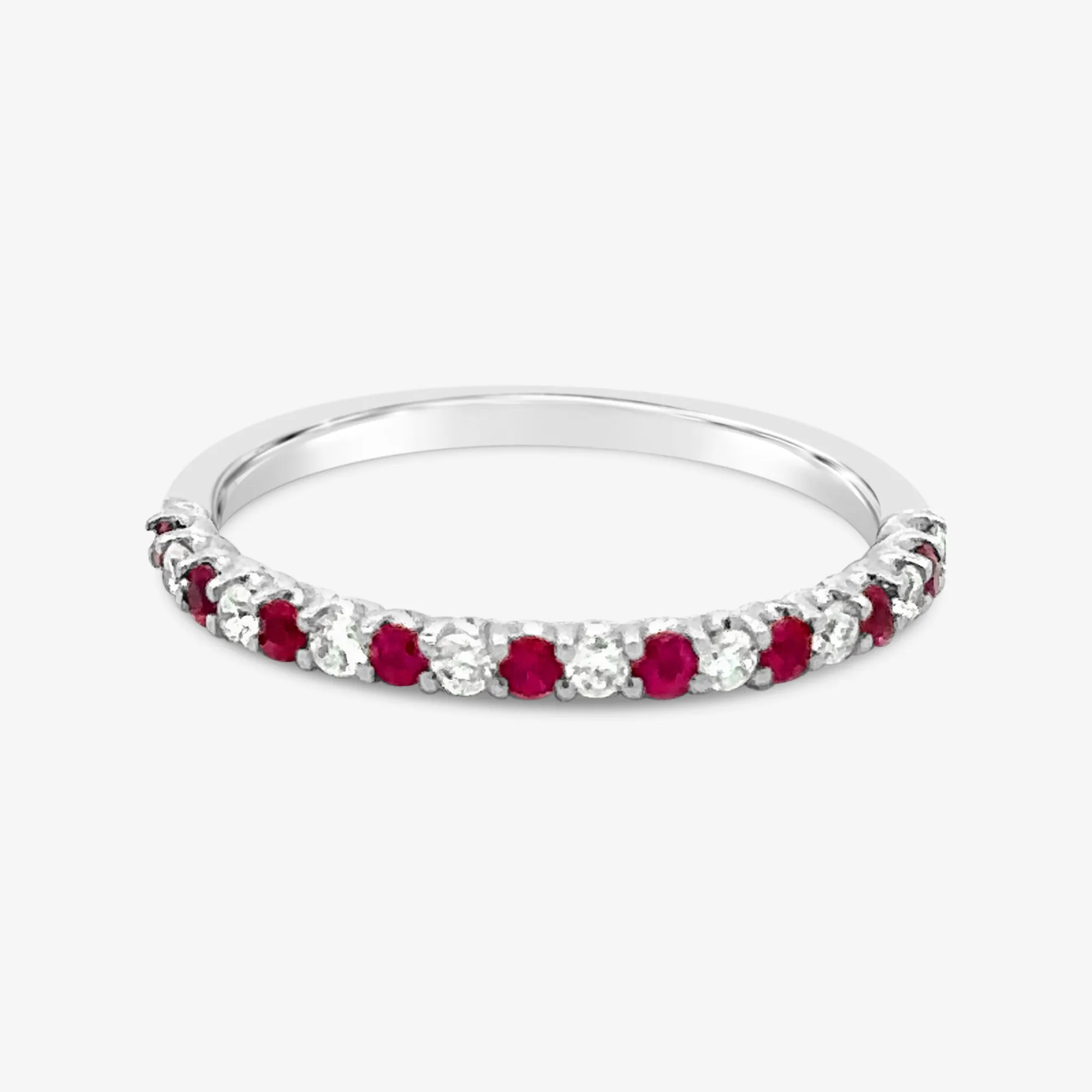 Ruby & Diamond 1/2 Way Ring