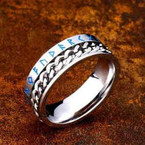 Runic Chain Spinner Ring