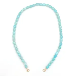 Serpentine Strand - Larimar barrel beads