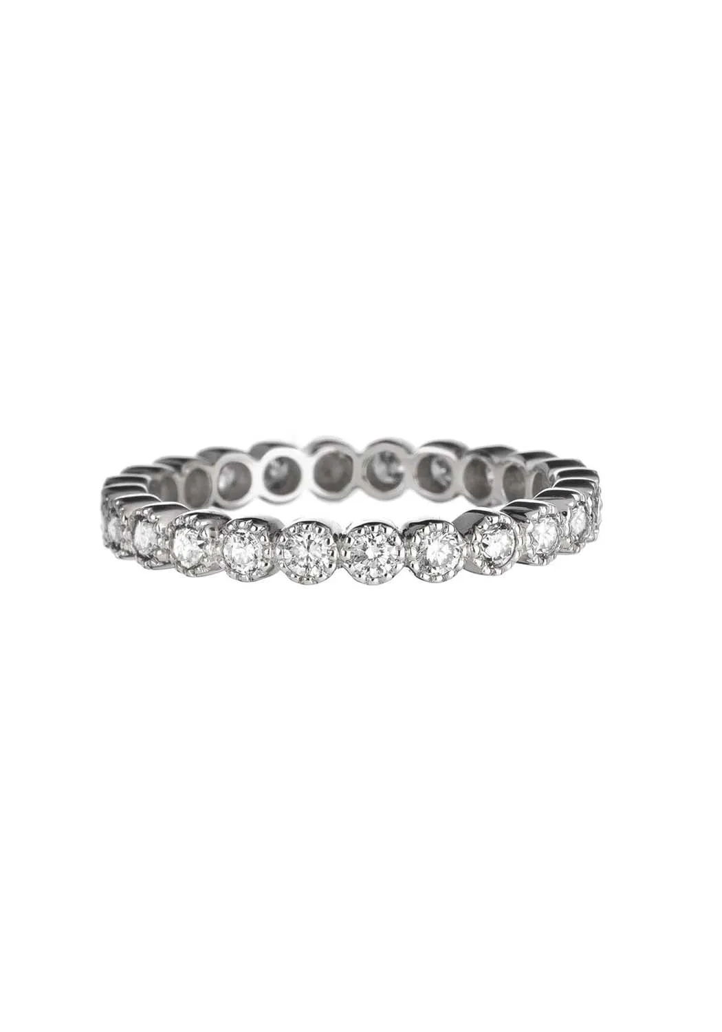 Sethi Couture Bezel 18KWG White Diamond Eternity Band | 6.5