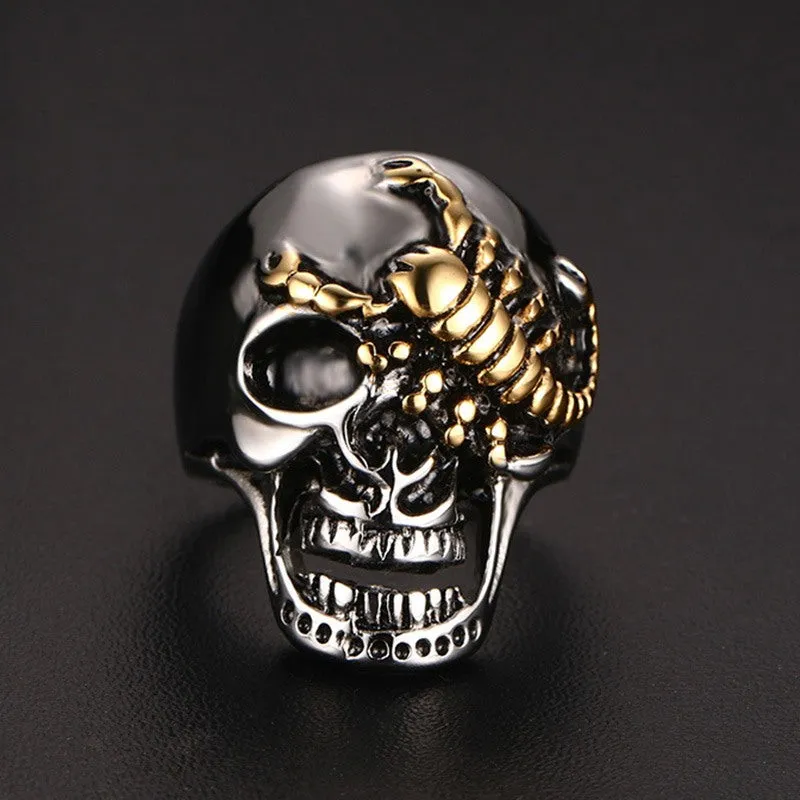 Skull Scorpion Ring