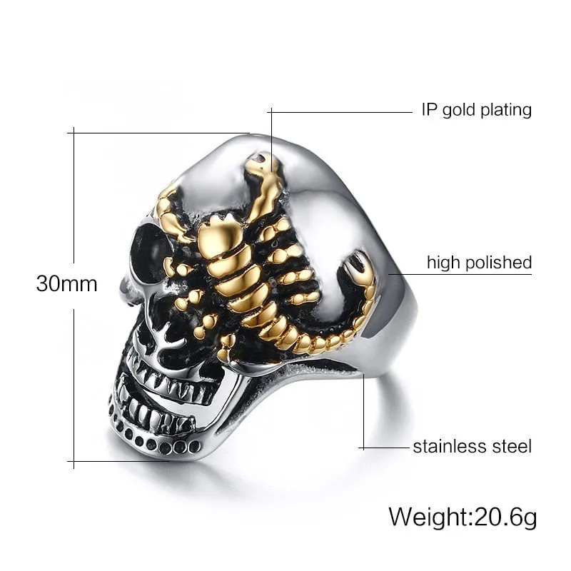 Skull Scorpion Ring