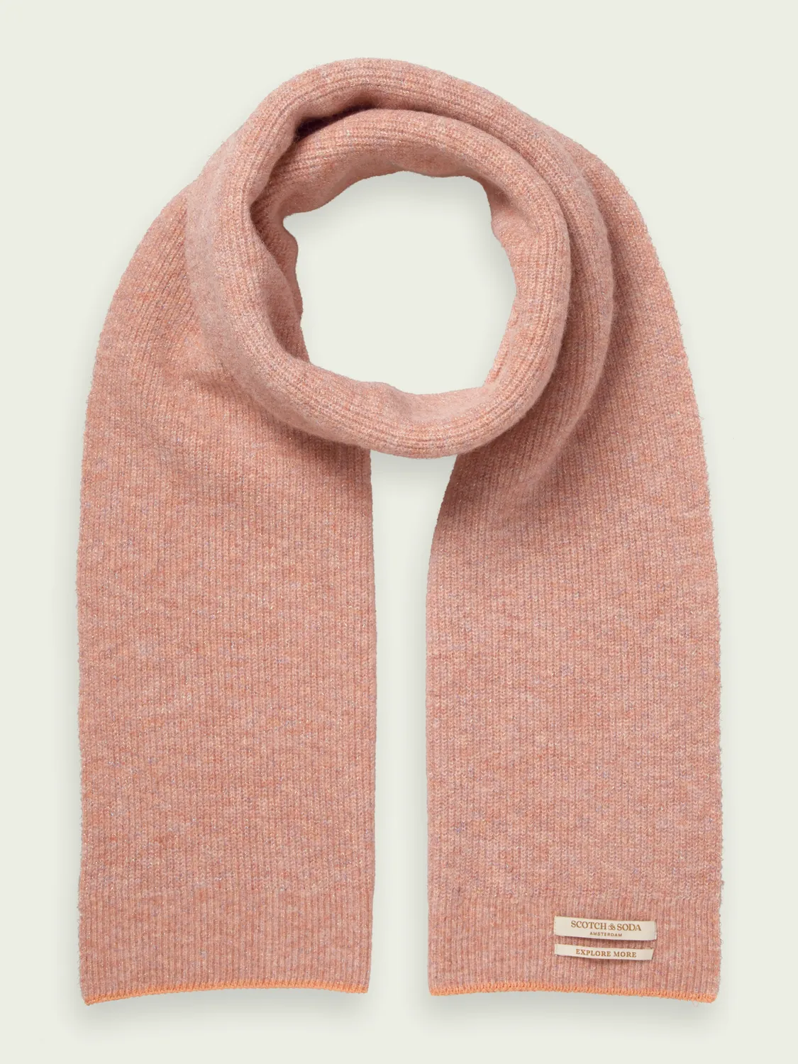 Soft Knitted Scarf-Pink Icing