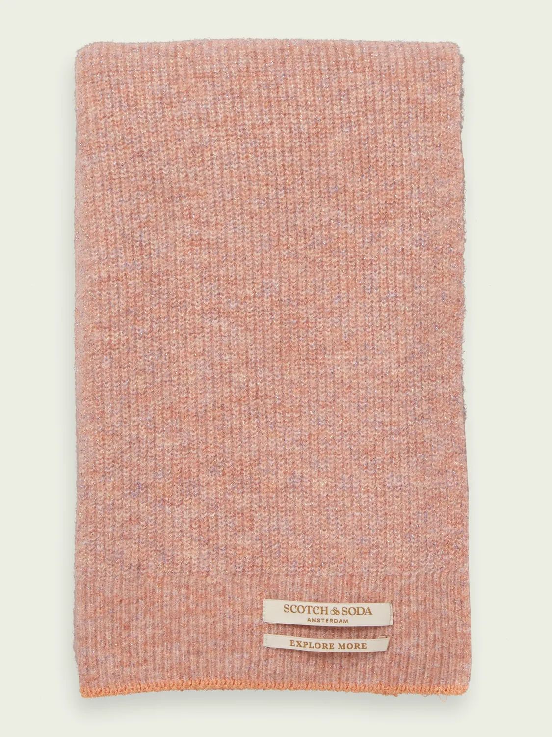 Soft Knitted Scarf-Pink Icing