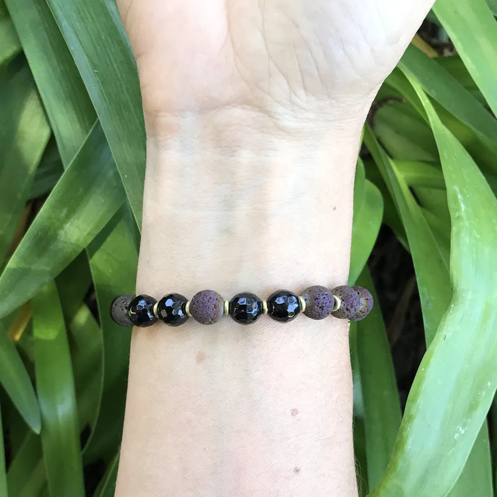 Soothing Onyx Essential Oil Diffuser Bracelet