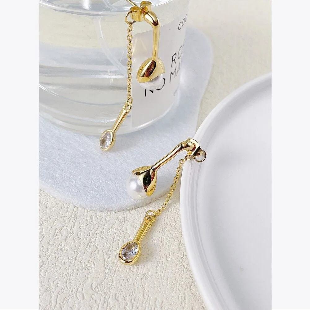 Special Fashion Spoon Pendant Earrings