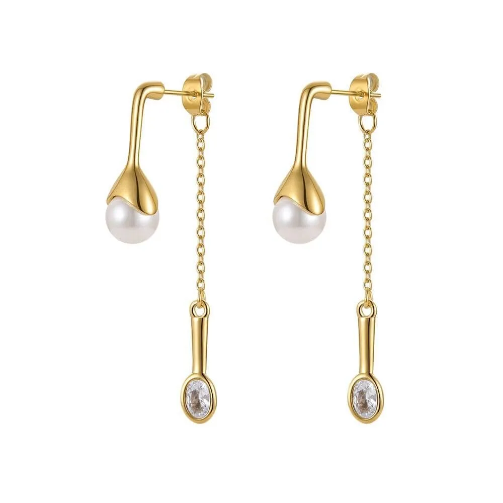 Special Fashion Spoon Pendant Earrings