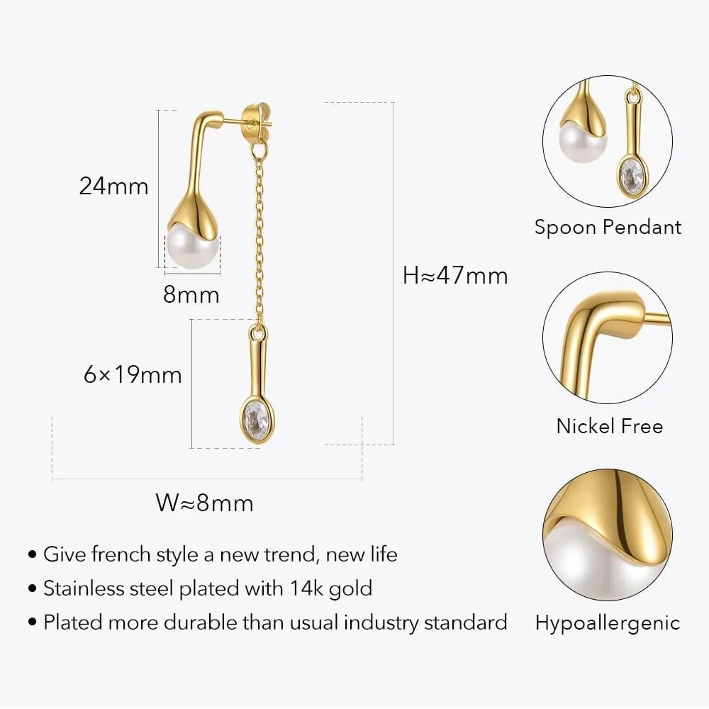 Special Fashion Spoon Pendant Earrings