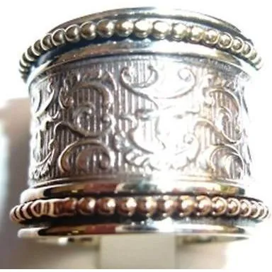 Spinner Ring. Meditation silver gold rings ALL SIZES jewelry anillos